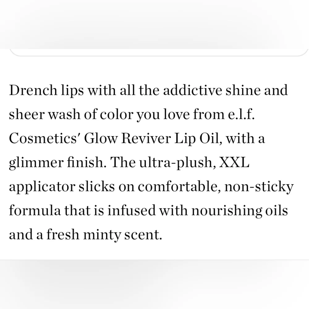 e.l.f Glow Reviver Lip Oil Glimmer Shade:Divine Wine (berry + pink pearl ✨)